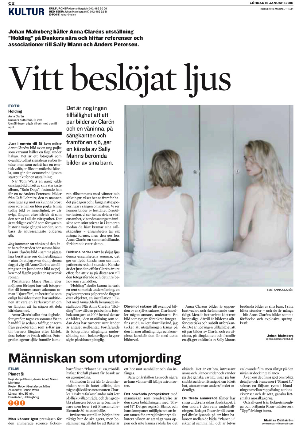 Helsingborgs Dagblad, 2010-01-16